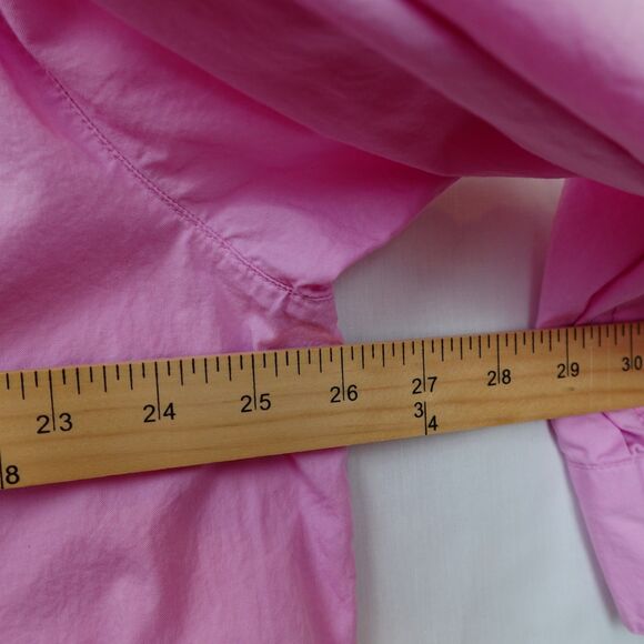 Old Navy The Boyfriend Shirt Women's Large Pink Long Sleeve Button Up Preppy - Picture 4 of 13